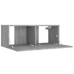vidaXL Ensemble de meubles TV 4 Pièces Sonoma gris Bois d'ingénierie
