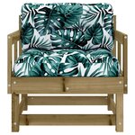 vidaXL Chaises de jardin avec coussins lot de 2 bois de pin imprégné