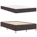 vidaXL Lit à ressorts Marron foncé et Blanc 120 x 190 cm tissu