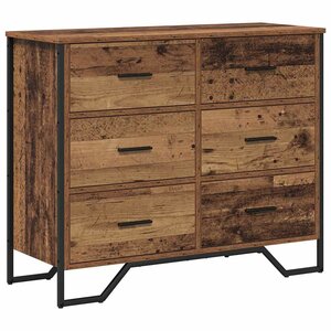 vidaXL Commode avec tiroir 2 Pièces Bois ancien 91 x 35 5 x 74 5 cm