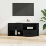 vidaXL Meuble TV Chêne noir 100 x 35 x 40 cm Bois d'ingénierie