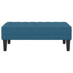 vidaXL Banc Bleu 113x57x39 cm Velours