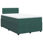 vidaXL Sommier à lattes de lit avec matelas vert foncé 120x190 cm