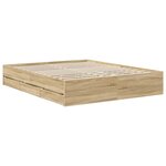 vidaXL Cadre de lit Chêne Sonoma 160 x 200 cm Bois Ingénierie