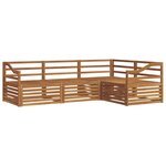 vidaXL Ensemble de canapés d'extérieur 4 Pièces Naturel