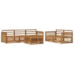 vidaXL Ensemble de canapés d'extérieur 6 pc Naturel