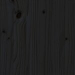 vidaXL Cadre de lit Noir Bois de pin massif 75x190 cm Petit simple