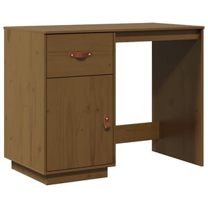 vidaXL Bureau Marron miel 95x50x75 cm Bois massif de pin