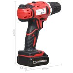 Vidaxl perceuse sans fil li-ion 12 v