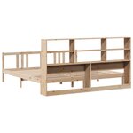 vidaXL Lit bibliothèque sans matelas 200x200 cm bois massif de pin