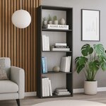 Bibliothèque Loni 160 x 60 cm - gris  étagère ouverte
