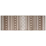 vidaXL Tapis d'extérieur marron et blanc 80x250 cm design réversible