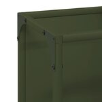 vidaXL Portant de bois chauffage vert olive 25x25x100 cm