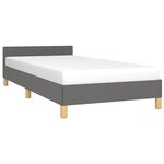 vidaXL Cadre de lit sans matelas gris foncé 80x200 cm tissu