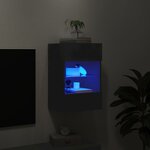 vidaXL Meuble TV mural avec lumières LED noir 40x30x60 5 cm