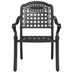 vidaXL Ensemble de salle à manger pour jardin 5 Pièces Noir Aluminium