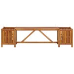 vidaXL Banc de jardin avec 2 jardinières 150x30x40 cm Bois d'acacia