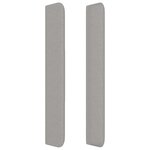 vidaXL Tête de lit avec oreilles Gris clair 103x16x118/128 cm Tissu