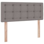 vidaXL Lit avec des lumières à LED Taupe 120 x 200 cm tissu