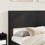 vidaXL Tête de lit Noir PB