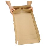 Caisse carton télescopique blanche simple cannelure 55x35x10/18 cm (lot de 25)