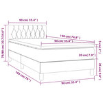 vidaXL Sommier à lattes de lit avec matelas et LED Rose 90x190 cm