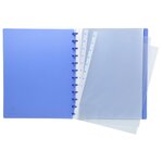 Protège-documents À Anneaux Et Pochettes Détachables 60 Vues - A4 - Bleu - X 4 - Exacompta