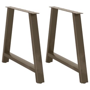 vidaXL Pieds de table à manger en forme de A 2 pièces 100 x (72-73) cm acier