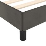 vidaXL Cadre de lit sans matelas gris foncé velours