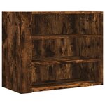 vidaXL Armoire murale chêne fumé 75x35x60 cm bois d'ingénierie