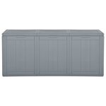 vidaXL Boîte de rangement de jardin 270 L Gris PP Rotin
