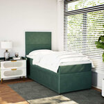 vidaXL Sommier à lattes de lit avec matelas Vert foncé 90x200 cm