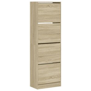 vidaXL Armoire à chaussures 4 tiroirs rabattables chêne sonoma