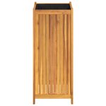 vidaXL Jardinière avec doublure 42x42x100 cm bois massif d'acacia