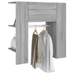 vidaXL Armoire de couloir Sonoma gris 97 5x37x99 cm Bois d'ingénierie