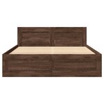 vidaXL Cadre de lit avec tête de lit chêne marron 140x200 cm