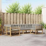 vidaXL Ensemble de canapés d'extérieur 6 Pièces Blanc et gris clair