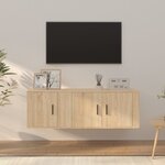 vidaXL Ensemble de meubles TV 2 Pièces chêne sonoma bois d'ingénierie