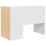 vidaXL Bureau d'écriture Blanc Bois d'ingénierie Moyen Rangement