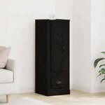 vidaXL Buffet Noir Chêne avec tiroir Chêne noir 36 x 35.5 x 103.5 cm