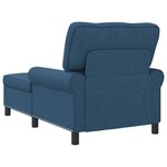vidaXL Chaise longue avec coussin Bleu 91 x 157 x 91 cm tissu