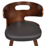 vidaXL Chaises à manger lot de 4 marron bois courbé et similicuir