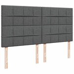 VidaXL Cadre de lit ottoman avec matelas gris foncé 160x200cm tissu