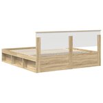 vidaXL Cadre de lit Sonoma 200 x 200 cm Bois d'ingénierie