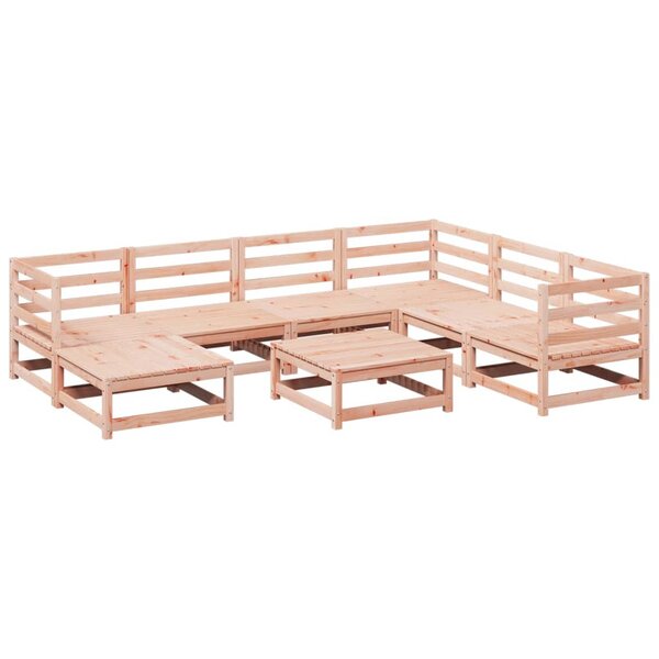 vidaXL Salon de jardin 8 Pièces bois massif sapin de douglas