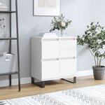 vidaXL Buffet Blanc 60x35x70 cm Bois d'ingénierie