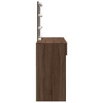 vidaXL Coiffeuse avec LED chêne marron 100x40x130 cm