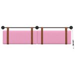 vidaXL Tête de lit suspendue Avec lumière LED Rose PU antique