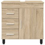 vidaXL Unité de vanité de salle de bain Chêne Sonoma 60 x 35 x 60 cm