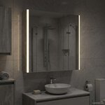 vidaXL Armoire Miroir de Salle de Bain Gris béton 63 5 x 15 5 x 70 cm
